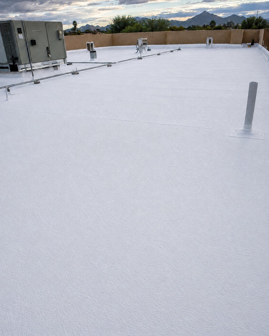 Foam roof restored after hail damage